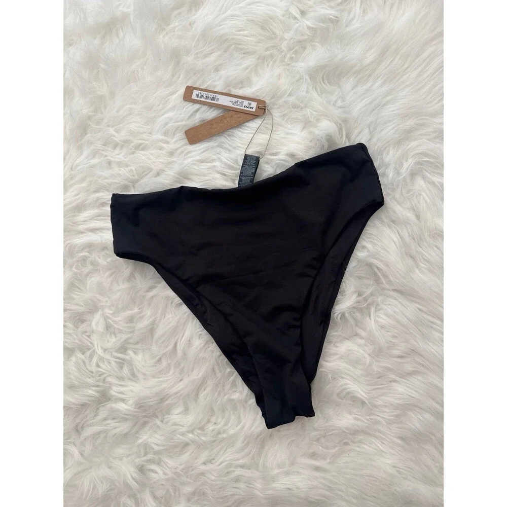 Skims Signature Swim Mid Waist Bottom Onyx Size XS